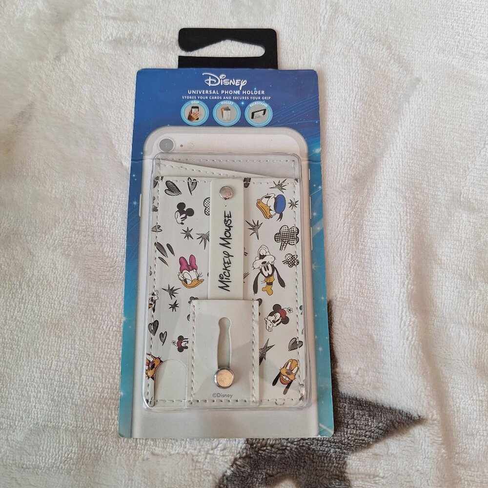 Disney Universal Phone Holder Wallet Stand Mickey Minnie Donald Pluto Goofy‎